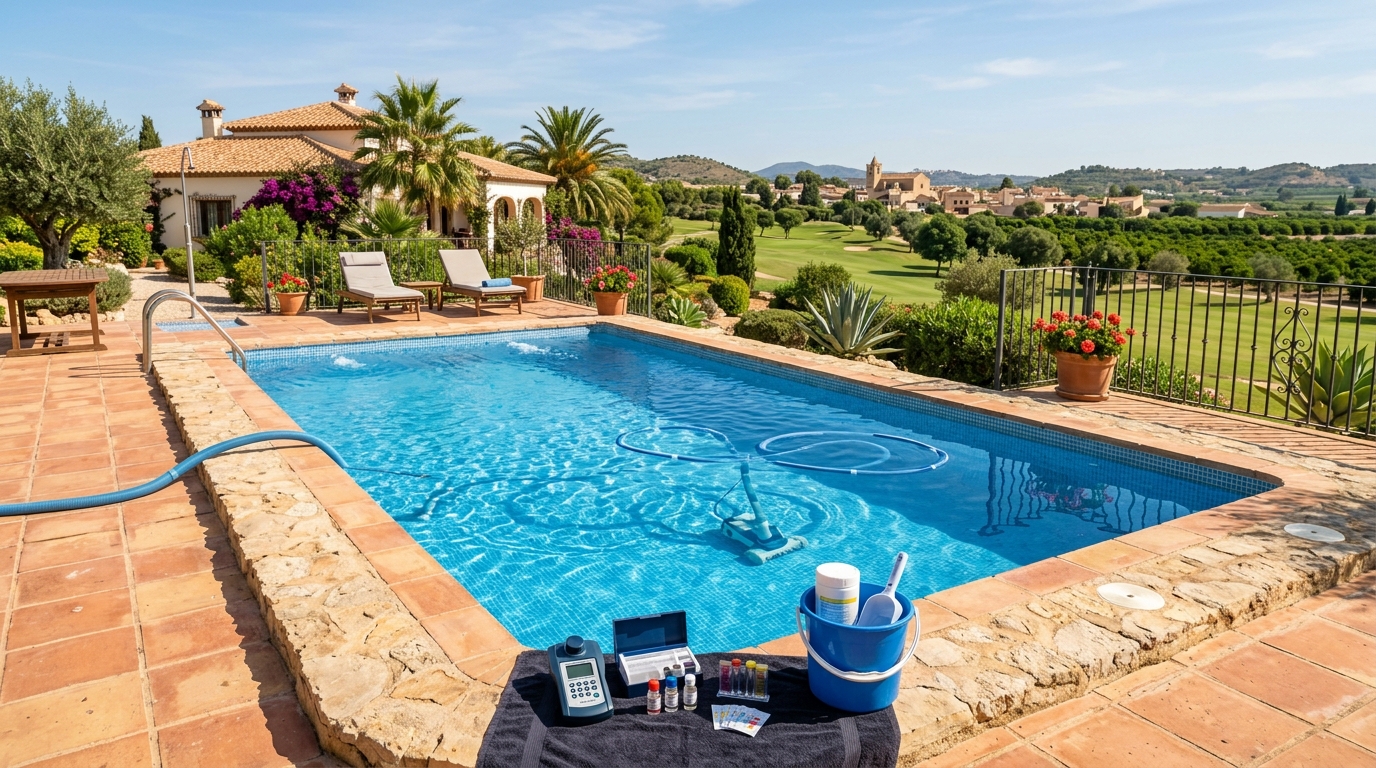 Zwembadonderhoud voor expats in Algorfa, Costa Blanca, Spanje