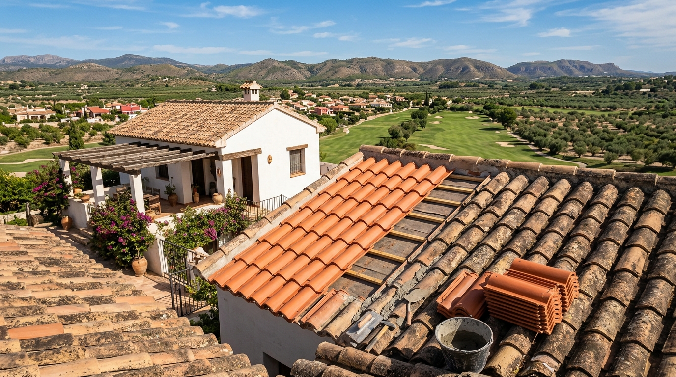 Dakwerkzaamheden voor expats in Algorfa, Costa Blanca, Spanje