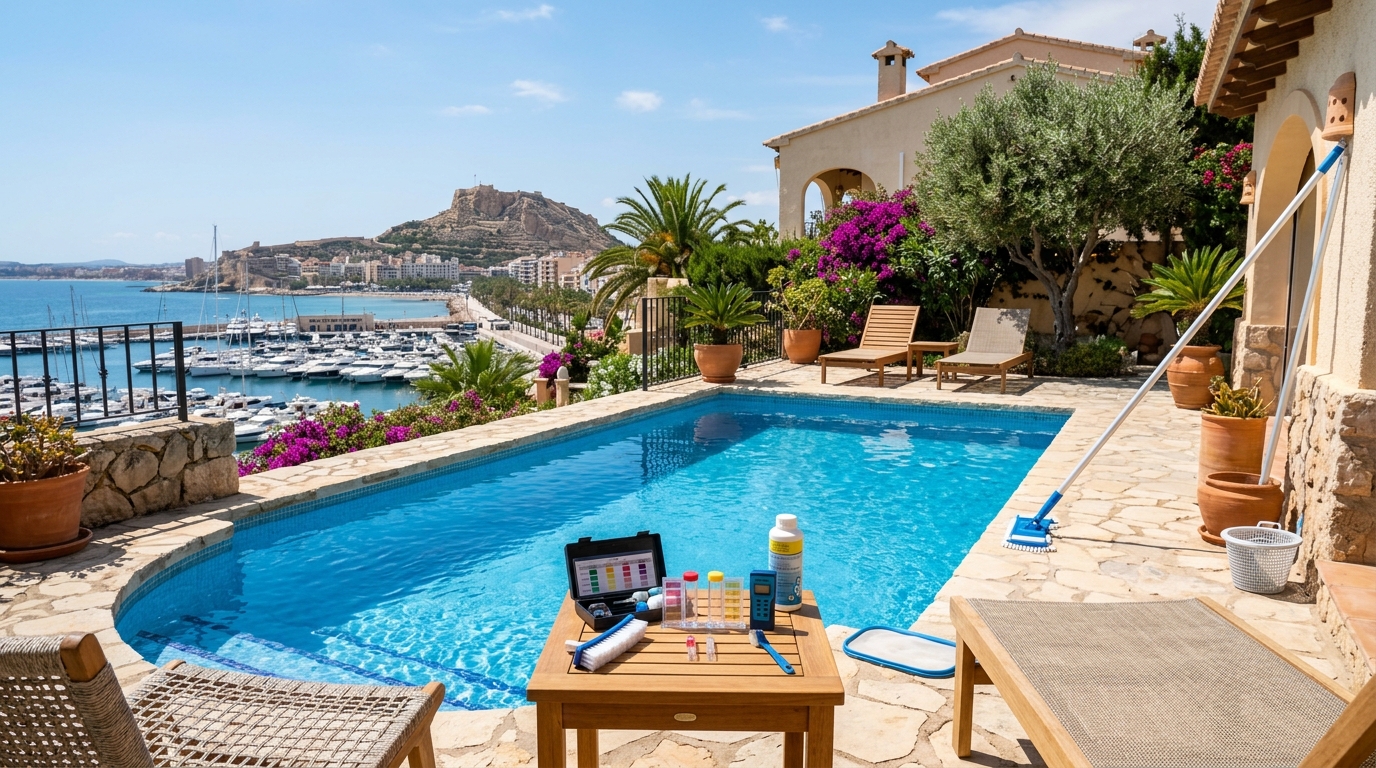 Zwembadonderhoud voor expats in Alicante, Costa Blanca, Spanje