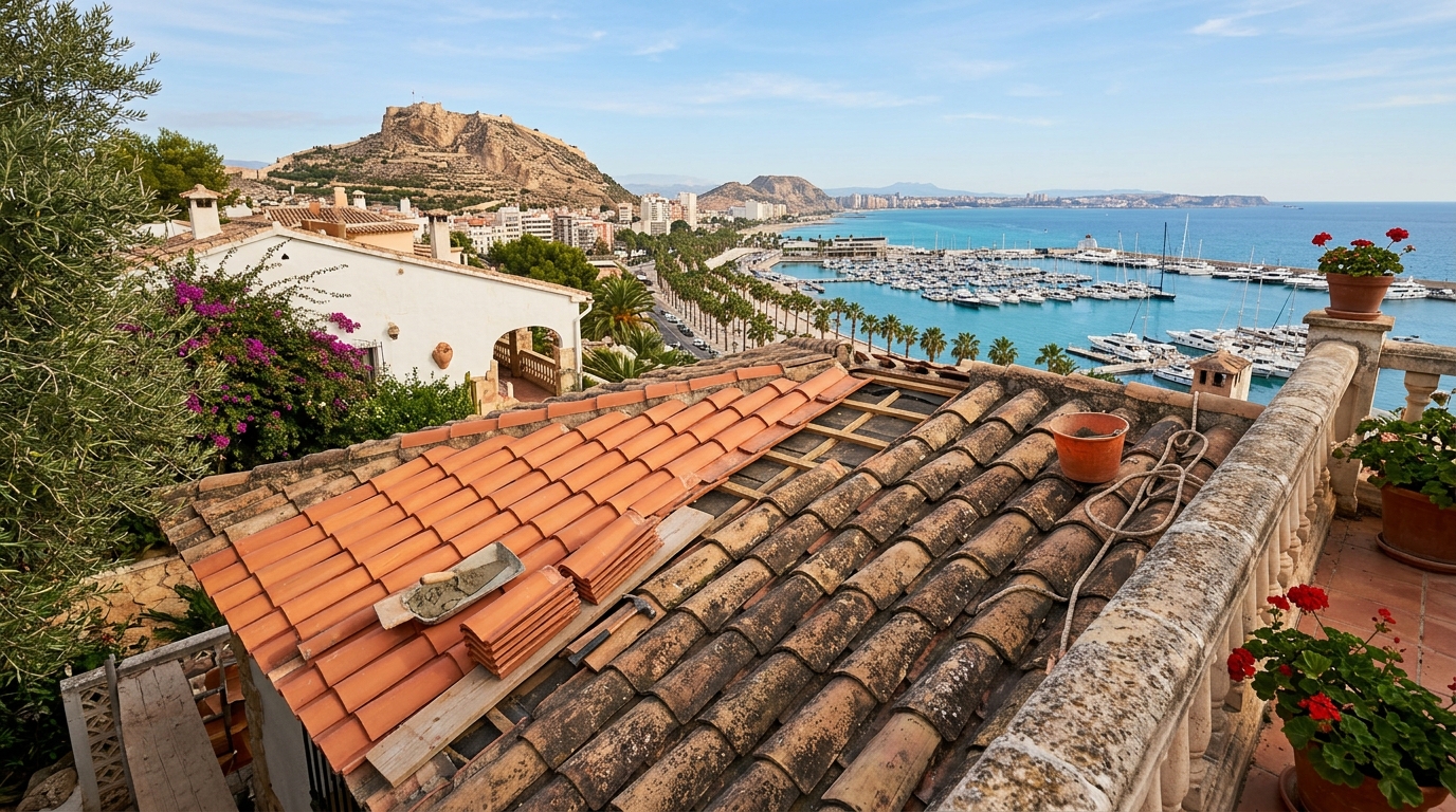 Dakwerkzaamheden voor expats in Alicante, Costa Blanca, Spanje