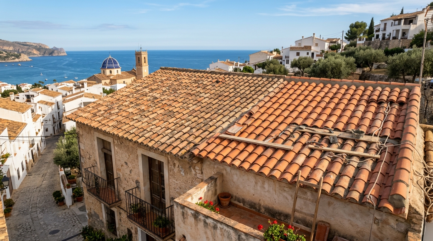 Dakwerkzaamheden voor expats in Altea, Costa Blanca, Spanje