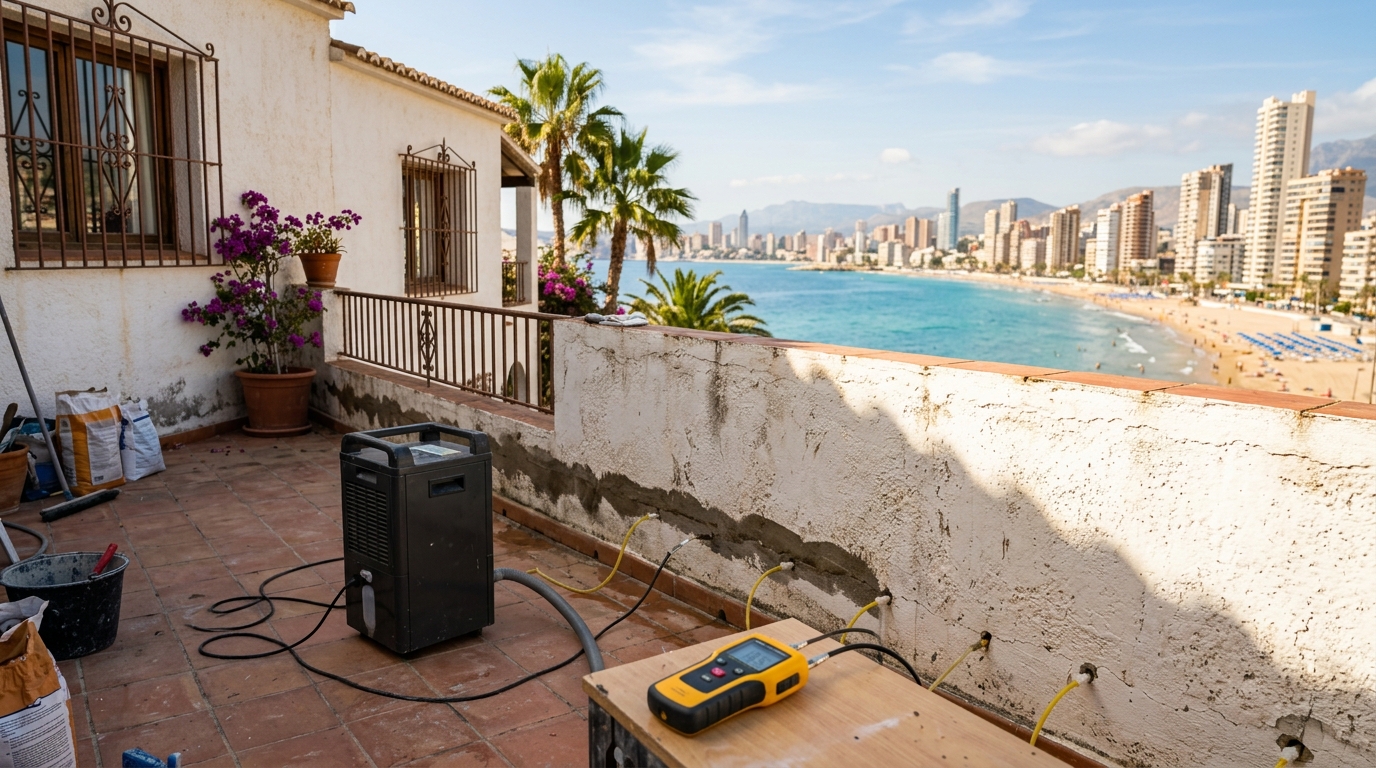 Impermeabilización y Tratamiento de Humedades para extranjeros en Benidorm, Costa Blanca, España