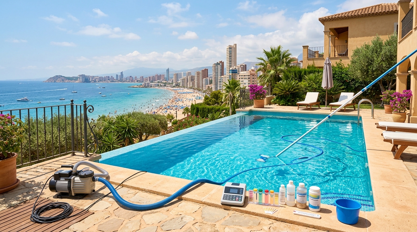Mantenimiento de Piscinas para extranjeros en Benidorm, Costa Blanca, España