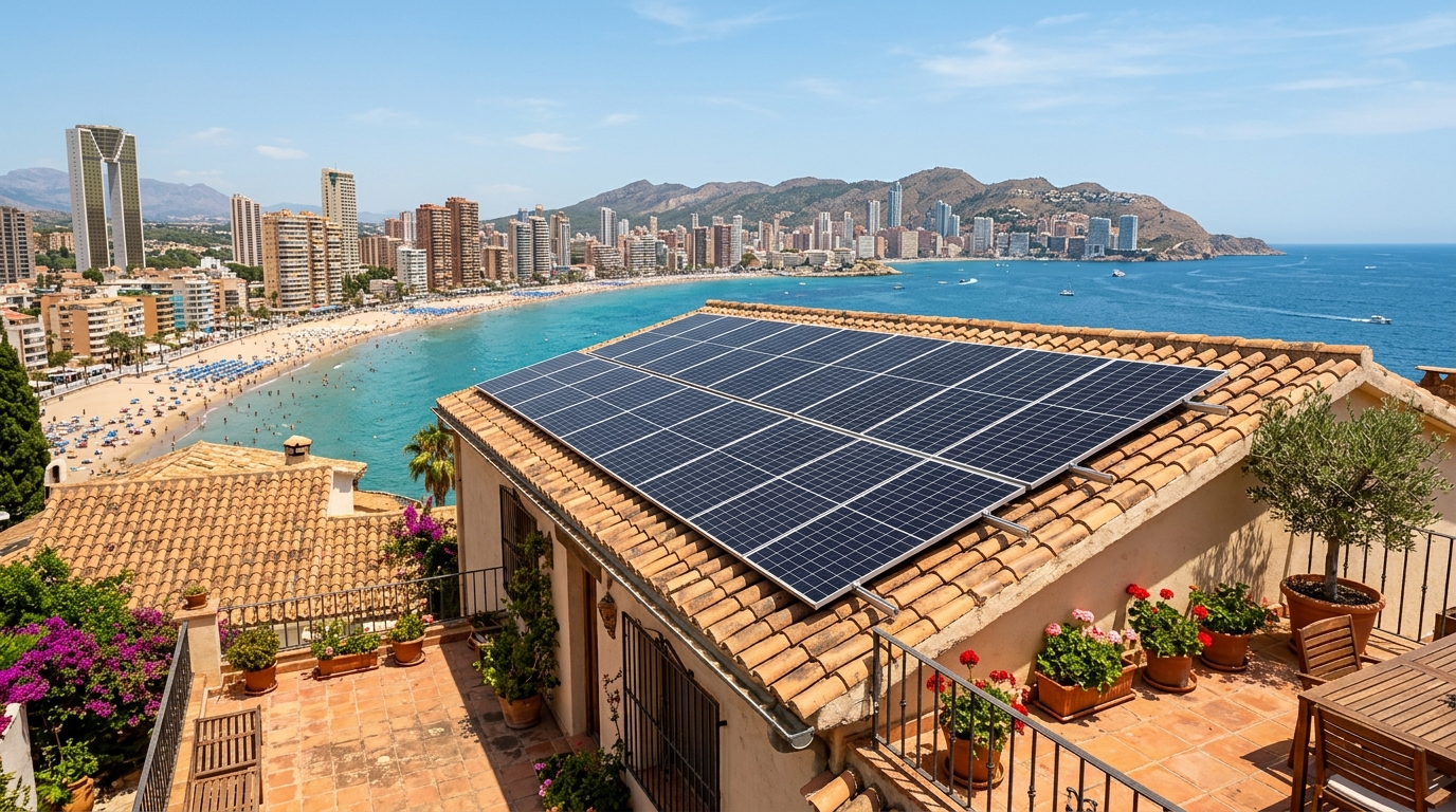 Instalación de Paneles Solares para extranjeros en Benidorm, Costa Blanca, España