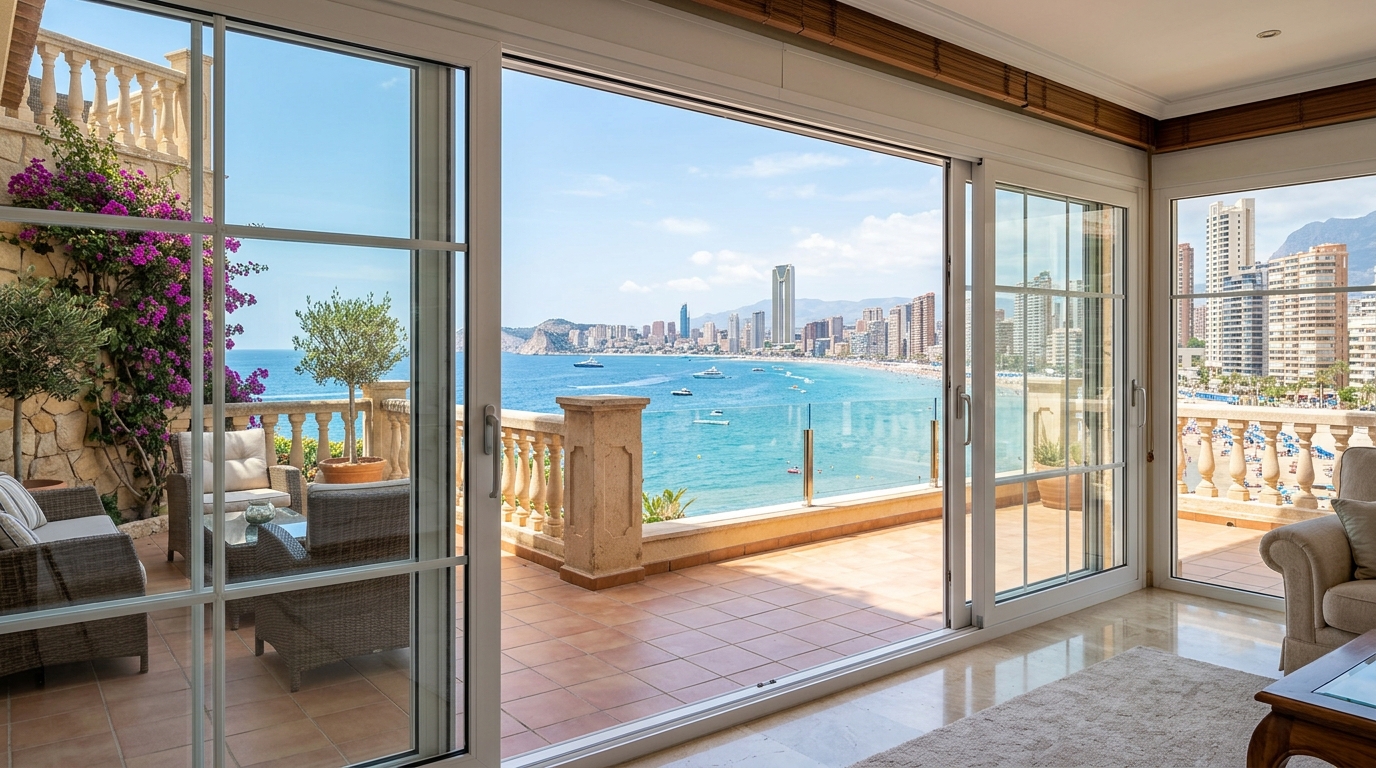 Ventanas y Acristalamiento para extranjeros en Benidorm, Costa Blanca, España