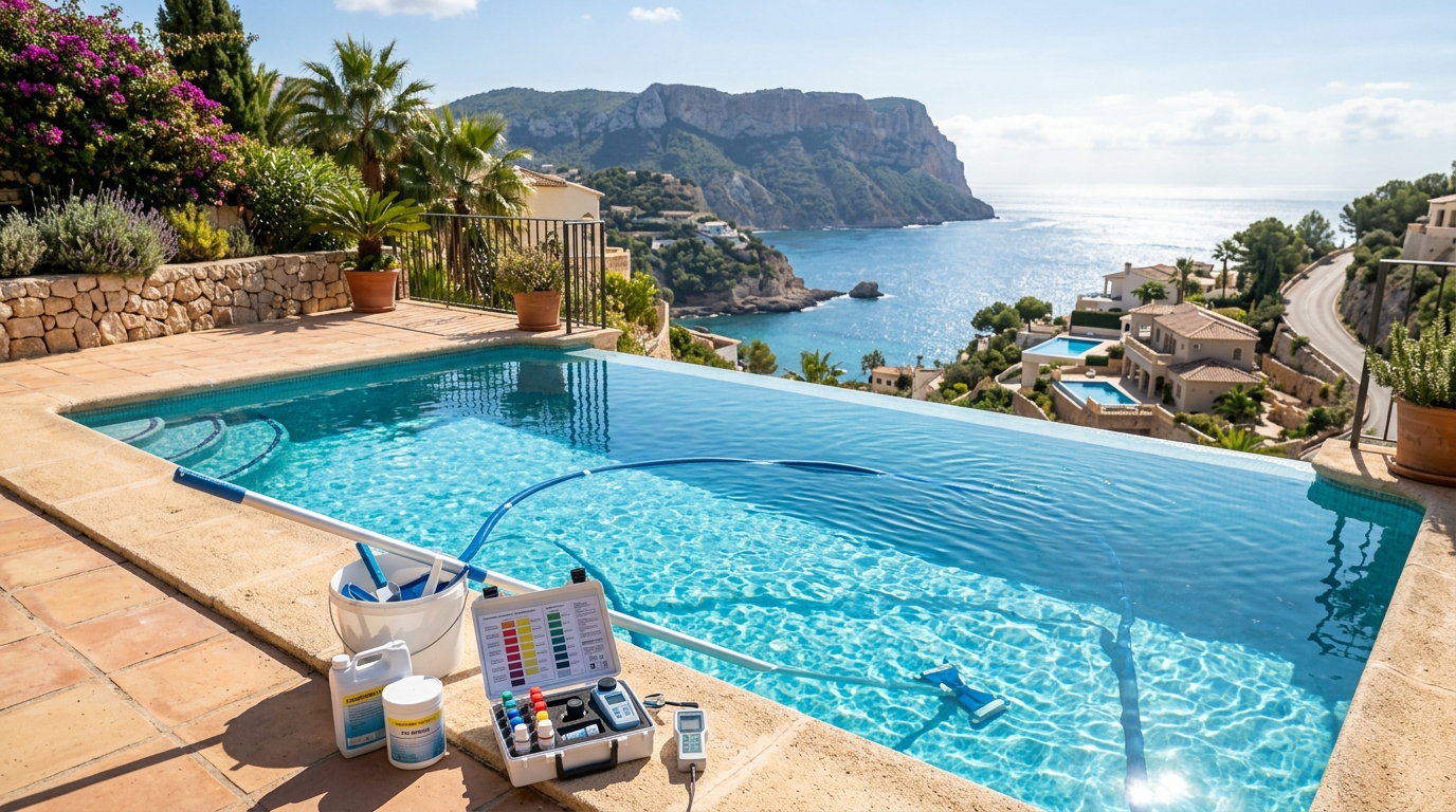 Zwembadonderhoud voor expats in Benitachell, Costa Blanca, Spanje