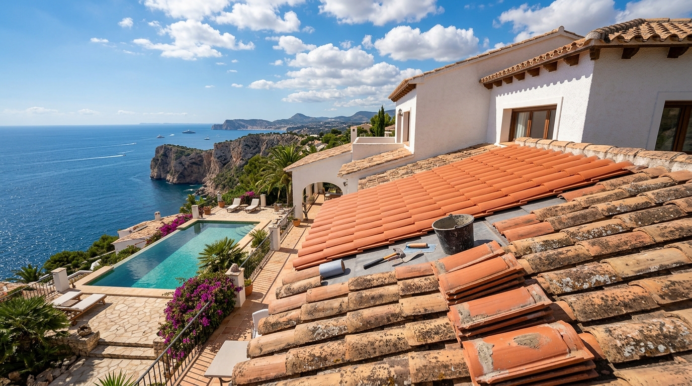 Dakwerkzaamheden voor expats in Benitachell, Costa Blanca, Spanje