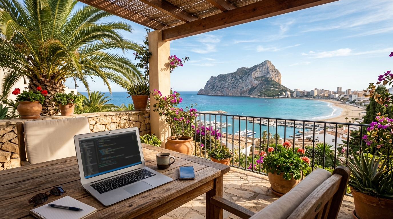 Visado Nómada Digital para extranjeros en Calpe, Costa Blanca, España