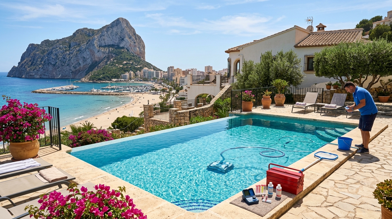 Zwembadonderhoud voor expats in Calpe, Costa Blanca, Spanje
