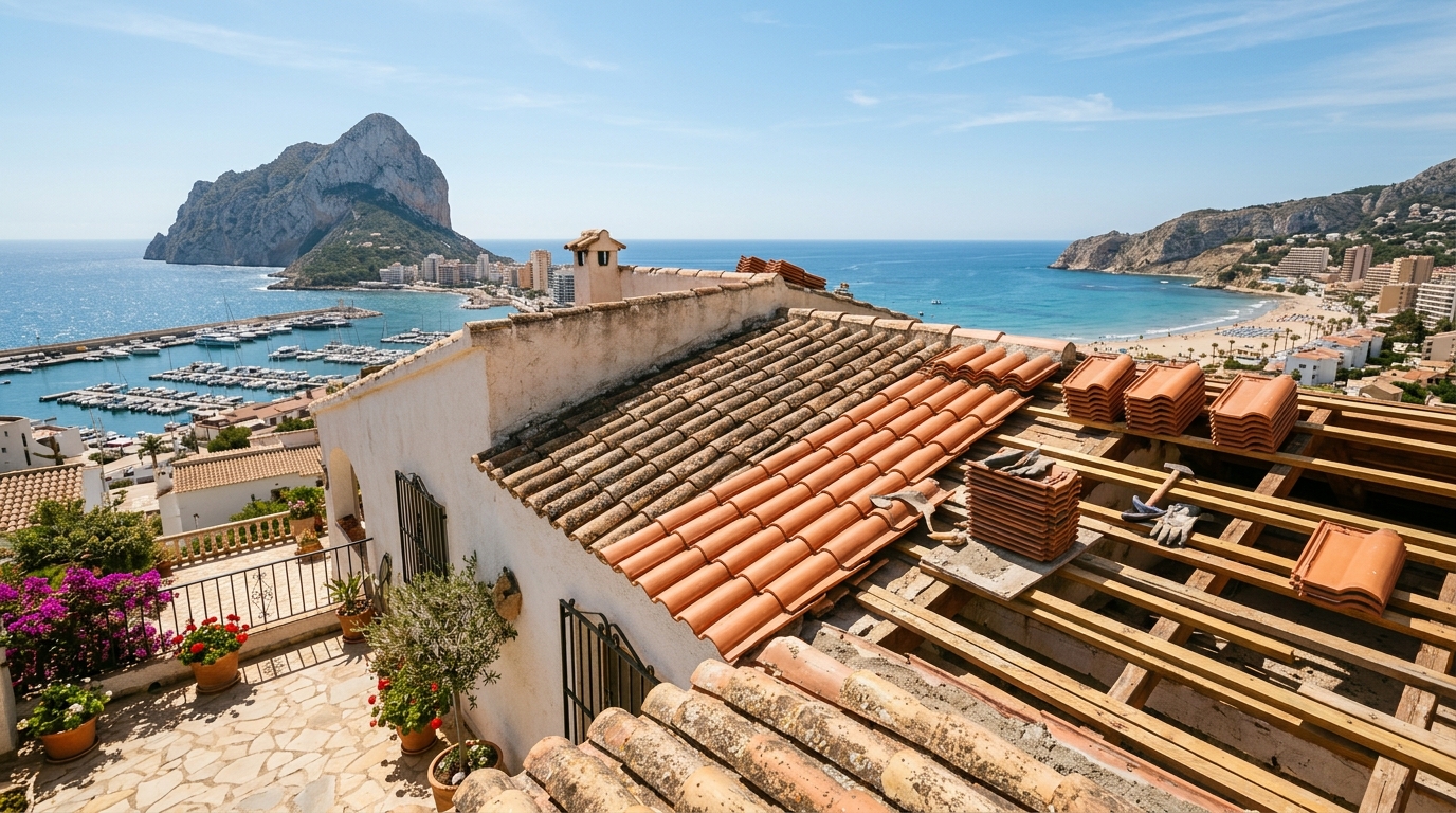 Dakwerkzaamheden voor expats in Calpe, Costa Blanca, Spanje