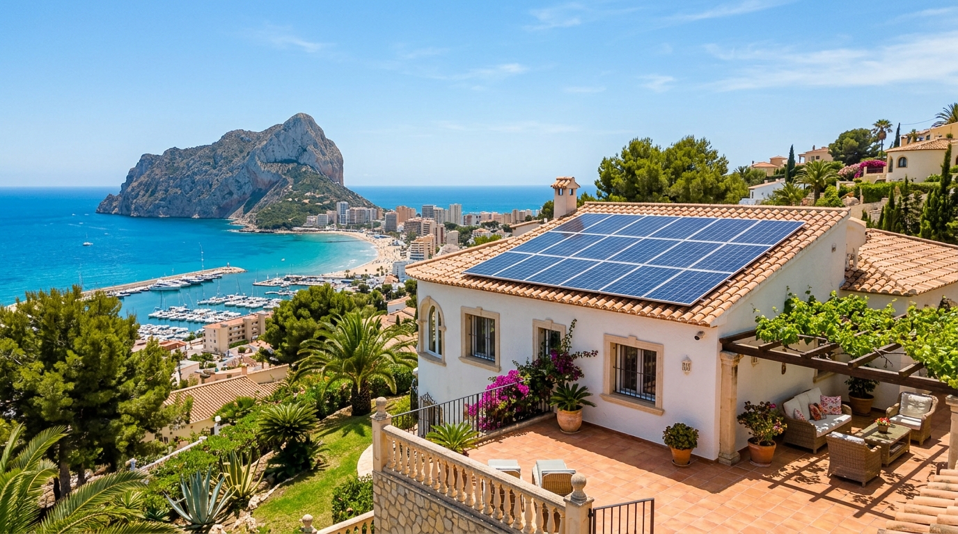 Zonnepanelen Installatie voor expats in Calpe, Costa Blanca, Spanje