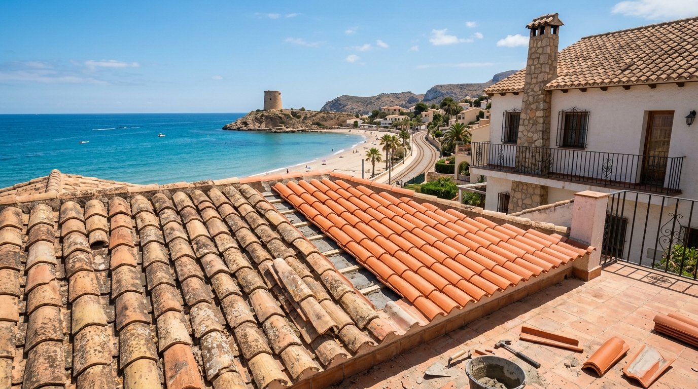 Dakwerkzaamheden voor expats in El Campello, Costa Blanca, Spanje