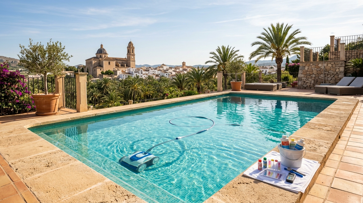 Zwembadonderhoud voor expats in Elche, Costa Blanca, Spanje