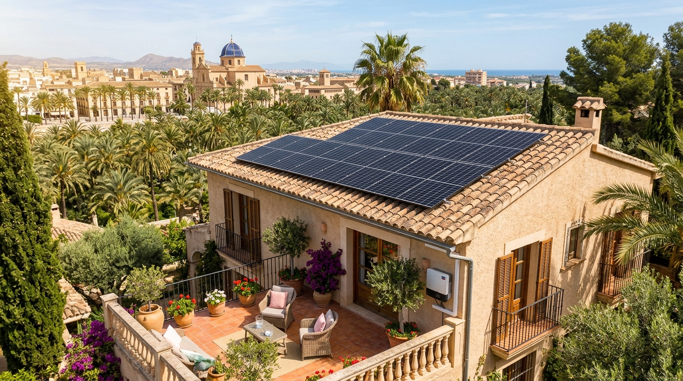 Zonnepanelen Installatie voor expats in Elche, Costa Blanca, Spanje