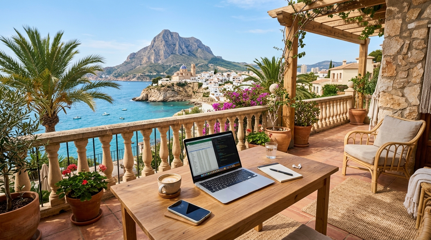 Digitalt Nomadvisum Spanien för expats i Finestrat, Costa Blanca, Spanien