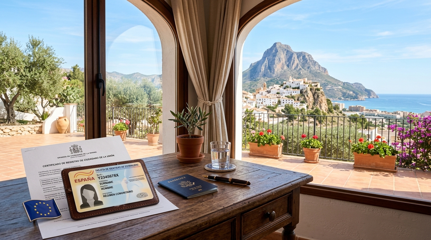 Residencia y Tarjeta TIE para extranjeros en Finestrat, Costa Blanca, España