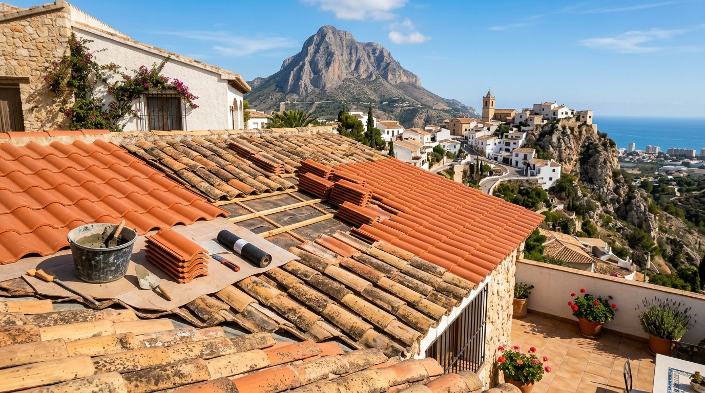 Dakwerkzaamheden voor expats in Finestrat, Costa Blanca, Spanje