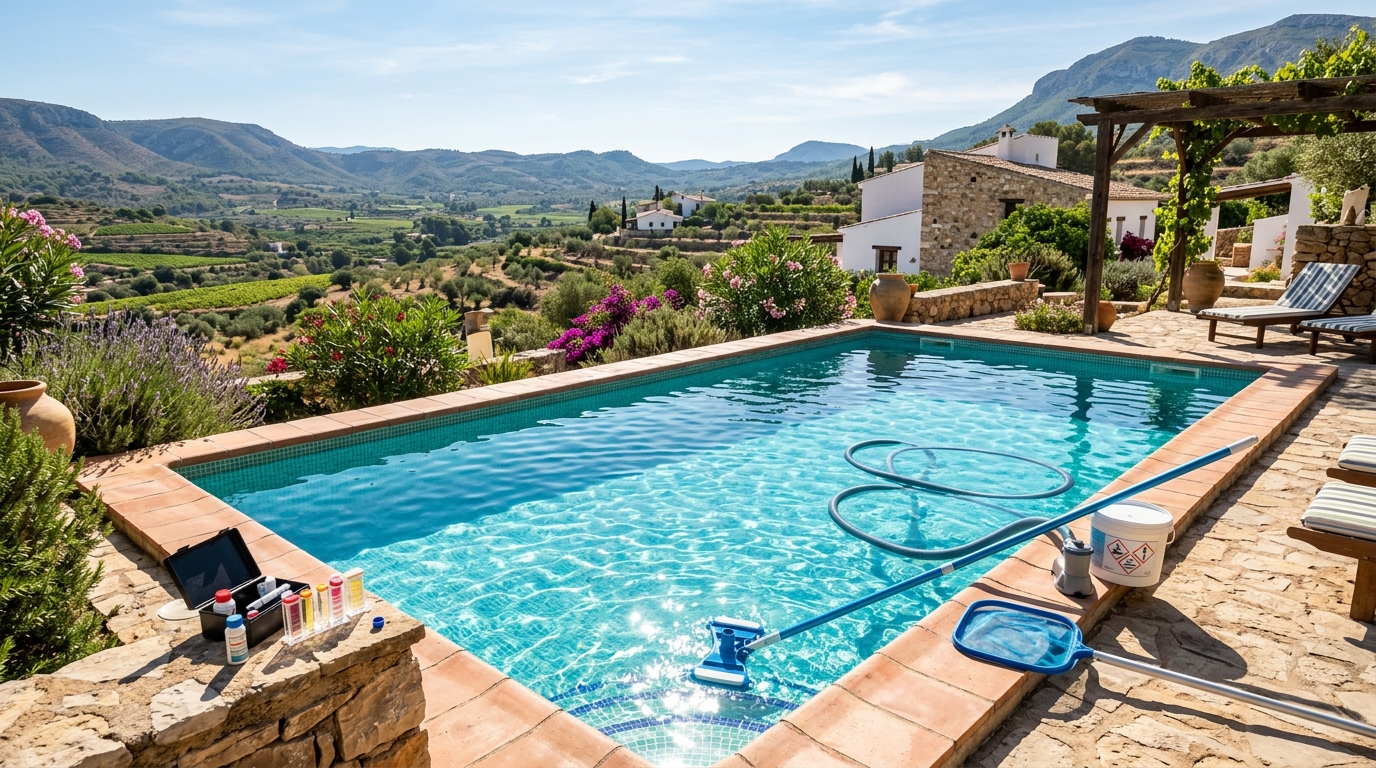 Zwembadonderhoud voor expats in Jalón, Costa Blanca, Spanje