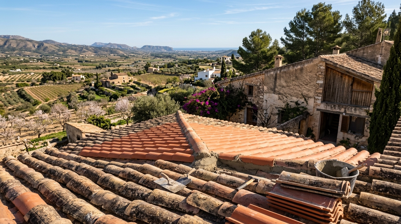 Dakwerkzaamheden voor expats in Jalón, Costa Blanca, Spanje