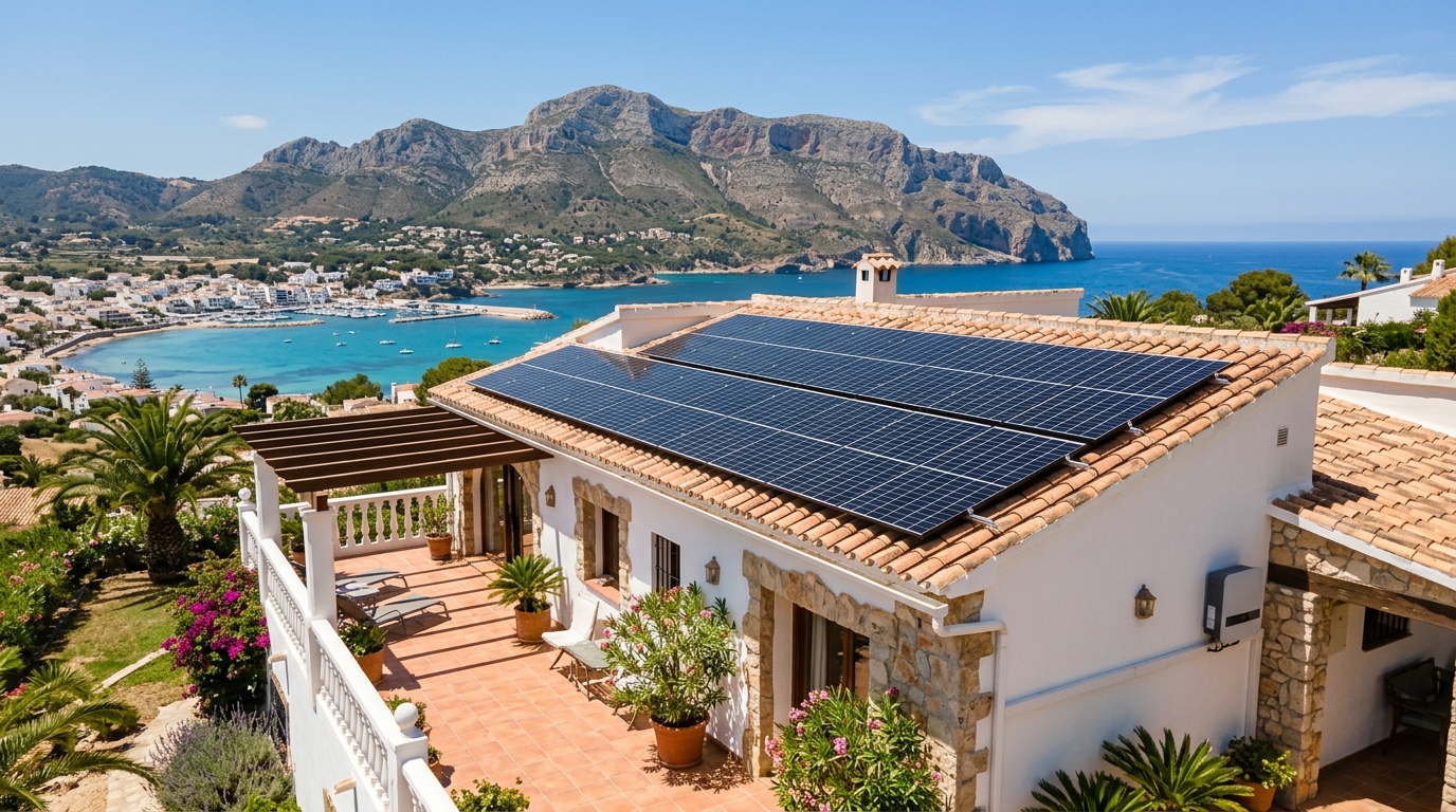 Instalación de Paneles Solares para extranjeros en Jávea, Costa Blanca, España