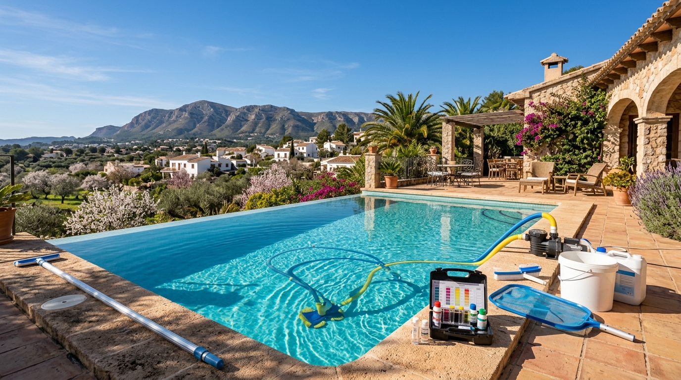 Zwembadonderhoud voor expats in Pedreguer, Costa Blanca, Spanje