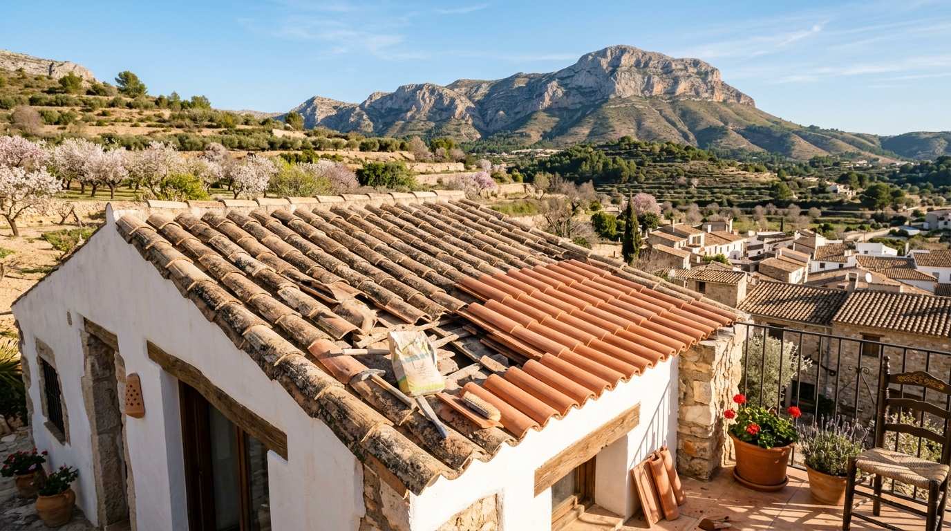 Dakwerkzaamheden voor expats in Pedreguer, Costa Blanca, Spanje