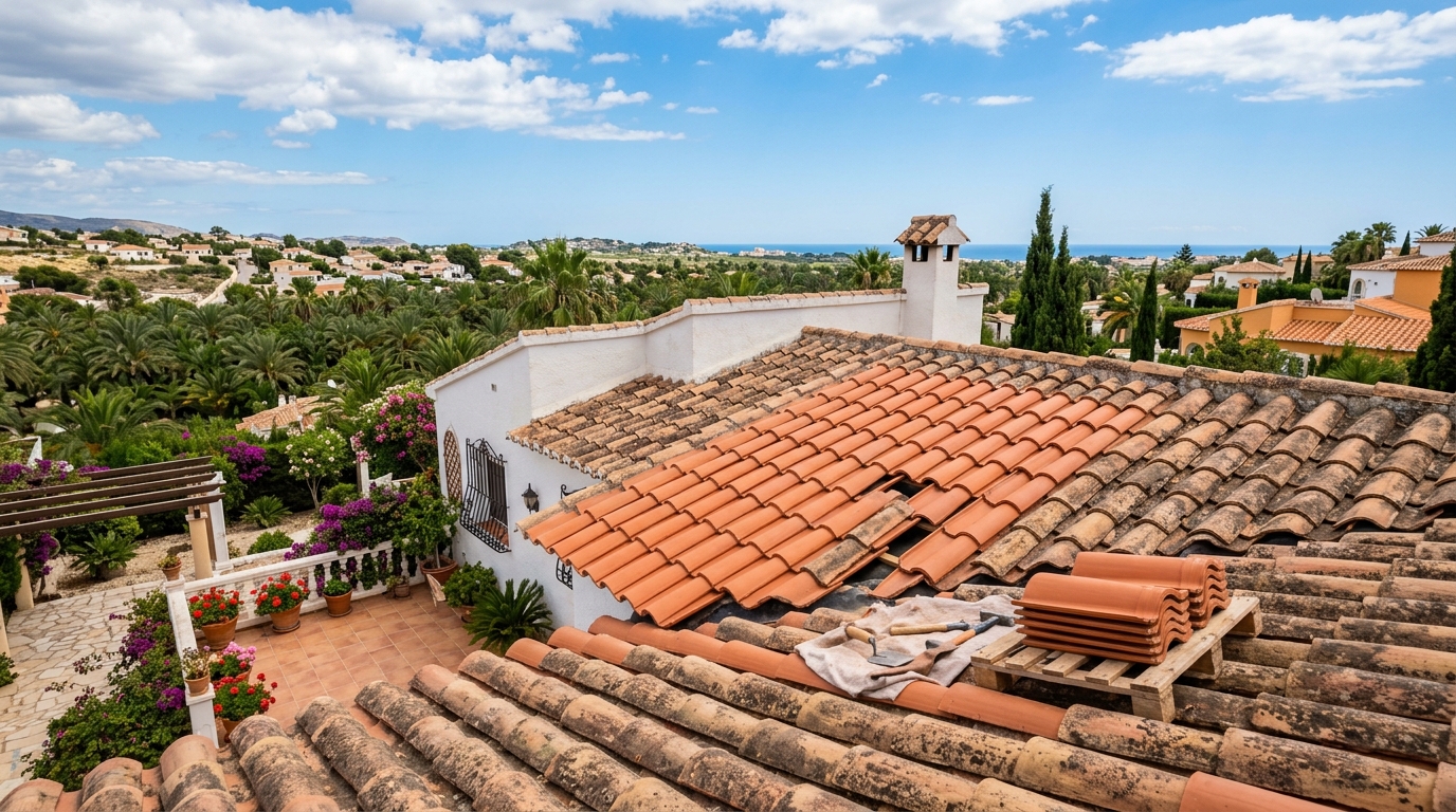 Dakwerkzaamheden voor expats in San Fulgencio, Costa Blanca, Spanje