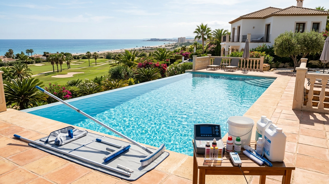 Zwembadonderhoud voor expats in San Juan de Alicante, Costa Blanca, Spanje