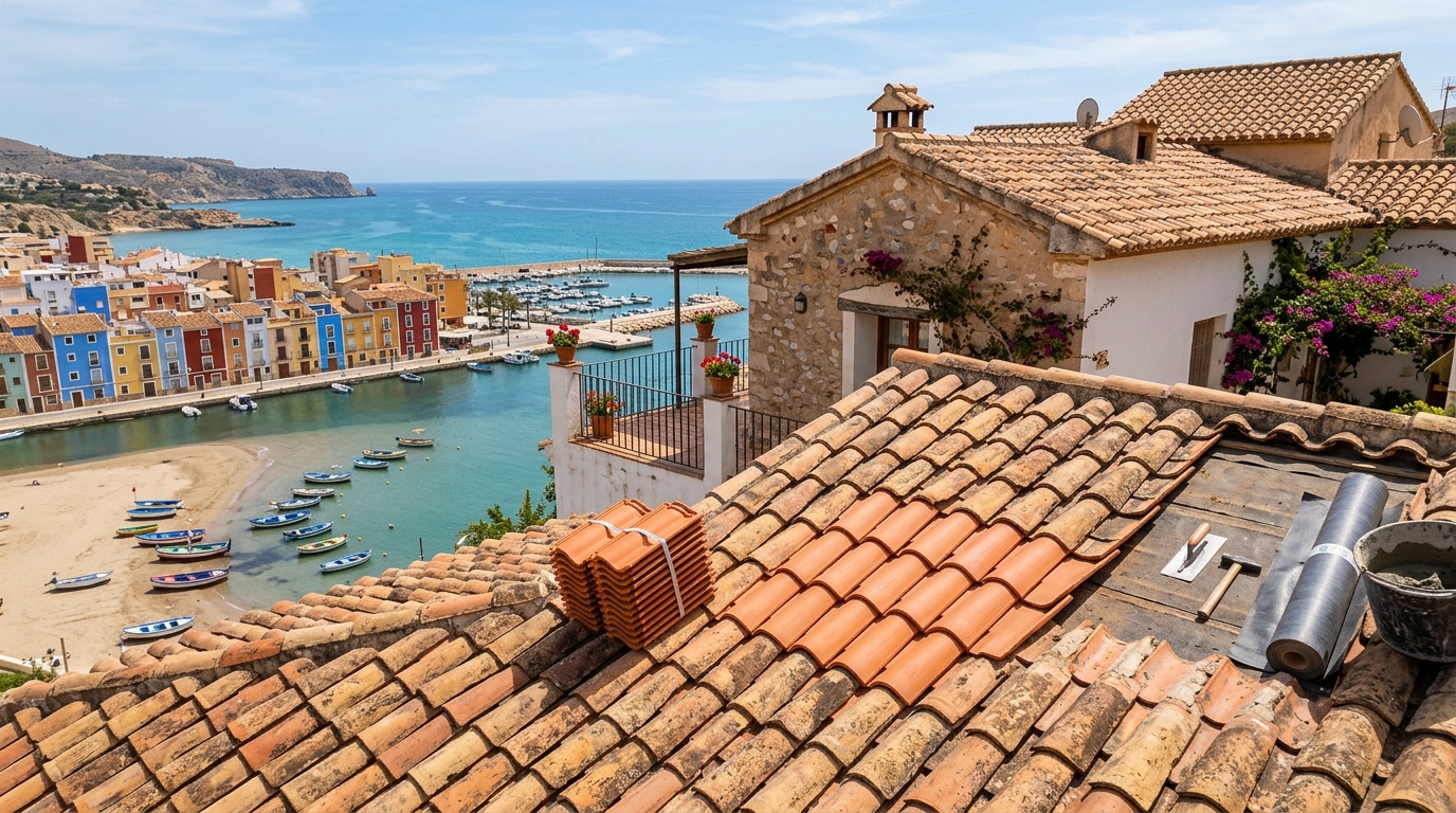 Dakwerkzaamheden voor expats in Villajoyosa, Costa Blanca, Spanje